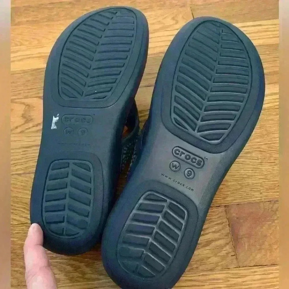 Crocs Monterey Diamante Wedge Sandals, Women's Size 9 - Picture 5 of 8